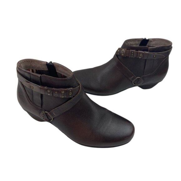 *Abeo Biosystem Nancy Ankle Booties Womens Sz 8.5 Brown Leather Comfort Nuetral - Picture 6 of 16